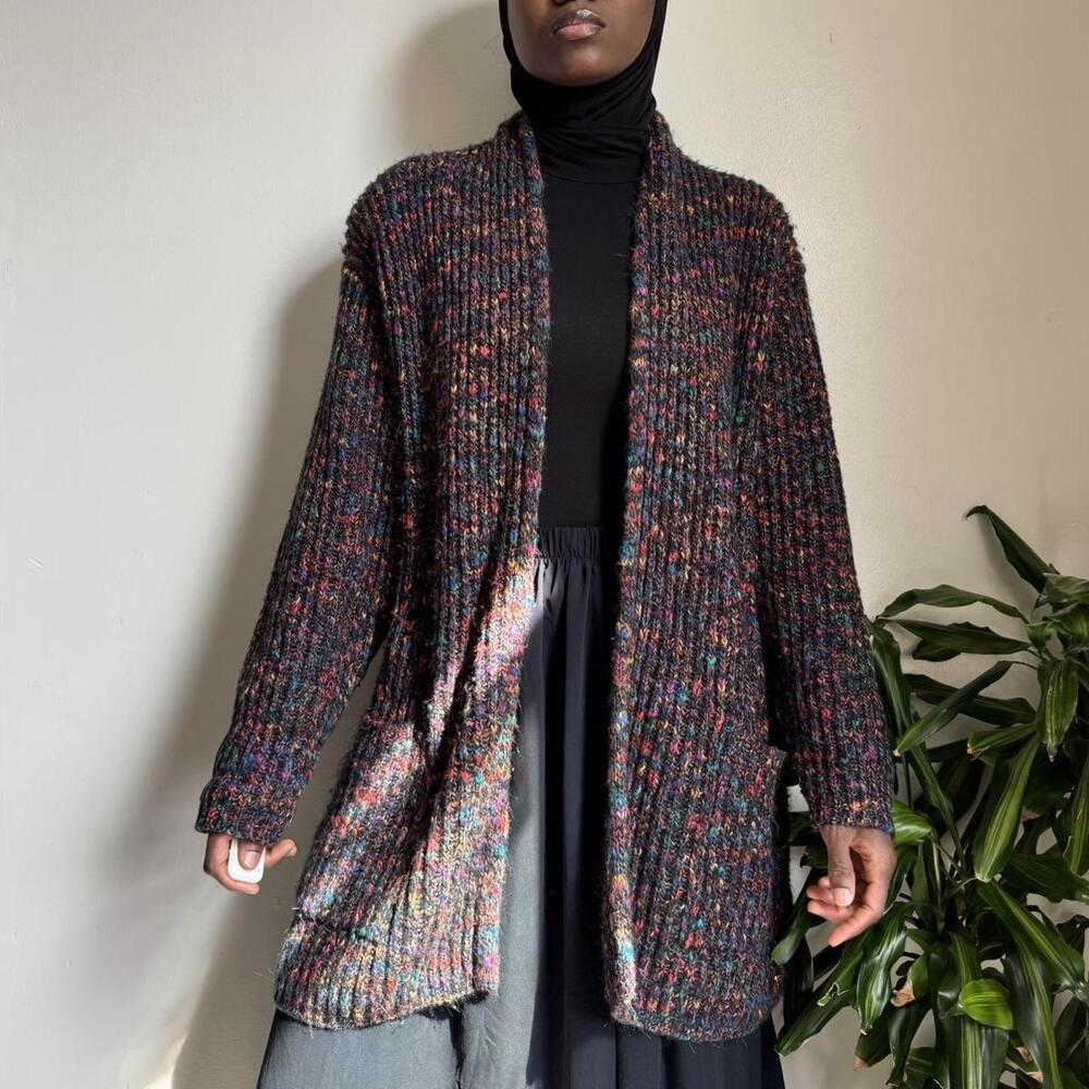 Vintage‎ indie hippie cozy cardigan sweater jacket size M